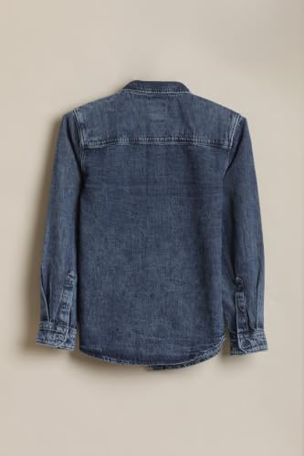 Allen Solly Boys Navy Slim Fit Solid Casual Shirt