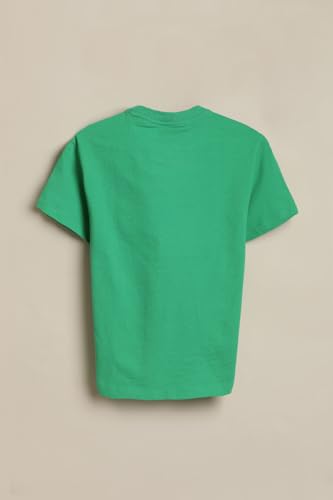 Boys Green Graphic Print Crew Neck T-Shirt