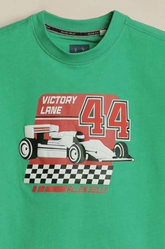 Boys Green Graphic Print Crew Neck T-Shirt