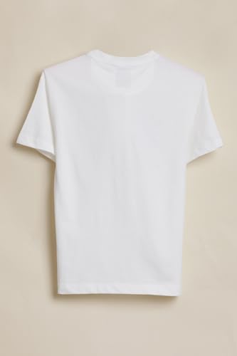 Boys White Graphic Print Crew Neck T-Shirt