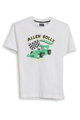 Boys White Graphic Print Crew Neck T-Shirt