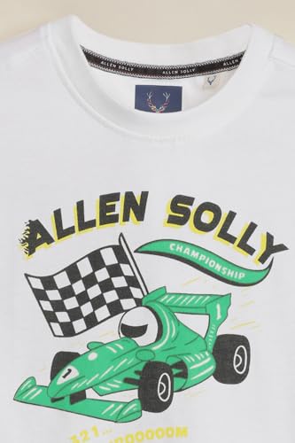 Boys White Graphic Print Crew Neck T-Shirt