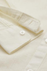 Boys Cream Solid Casual Shirt