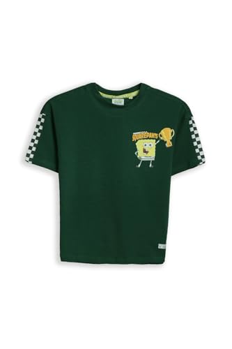 Boys Green Graphic Print Crew Neck T-Shirt