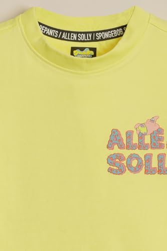 Boys Yellow Graphic Print Crew Neck T-Shirt