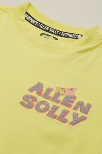 Boys Yellow Graphic Print Crew Neck T-Shirt
