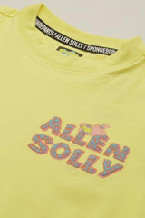 Boys Yellow Graphic Print Crew Neck T-Shirt