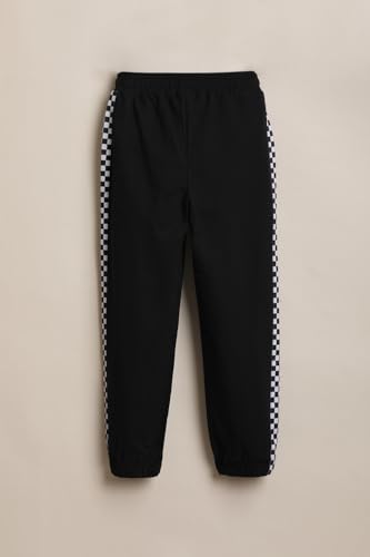 Boys Black Graphic Print Track Pants