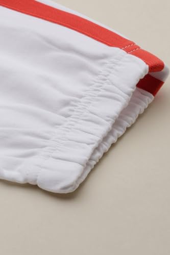 Boys White Graphic Print Track Pants