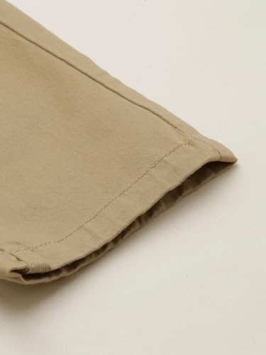 Boys Beige Solid Trousers