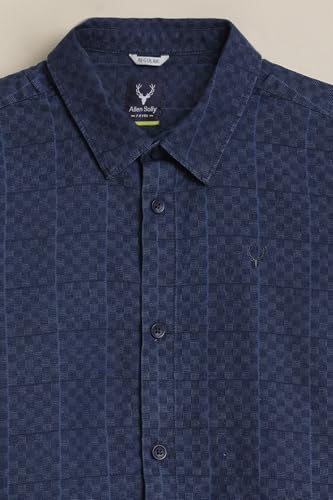 Boys Navy Check Casual Shirt