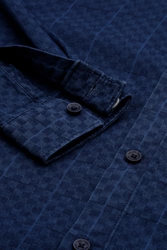 Boys Navy Check Casual Shirt