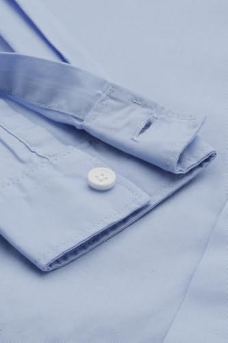 Boys Light Blue Solid Casual Shirt