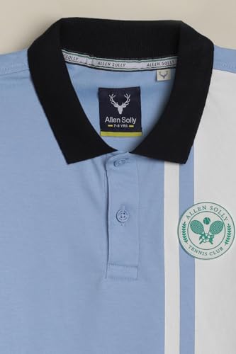 Boys Light Blue Stripe Polo Neck T-Shirt