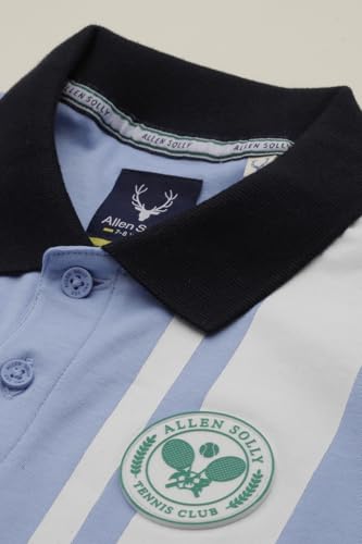 Boys Light Blue Stripe Polo Neck T-Shirt