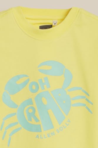 Boys Yellow Graphic Print Crew Neck T-Shirt