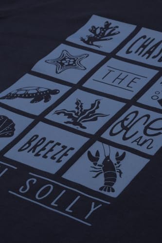 Boys Navy Graphic Print Crew Neck T-Shirt