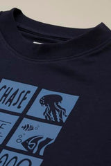 Boys Navy Graphic Print Crew Neck T-Shirt