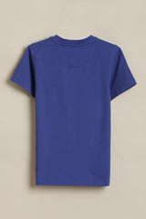 Boys Blue Graphic Print Crew Neck T-Shirt