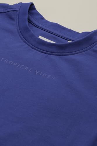 Boys Blue Graphic Print Crew Neck T-Shirt