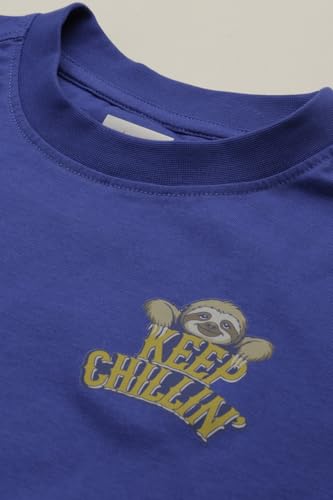 Boys Blue Graphic Print Crew Neck T-Shirt