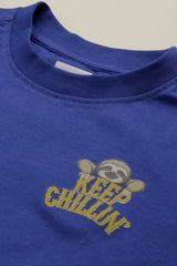 Boys Blue Graphic Print Crew Neck T-Shirt