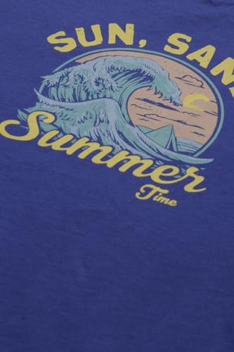 Boys Blue Graphic Print Crew Neck T-Shirt