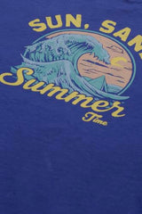 Boys Blue Graphic Print Crew Neck T-Shirt