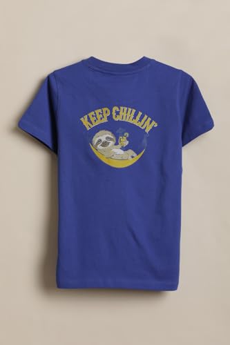 Boys Blue Graphic Print Crew Neck T-Shirt