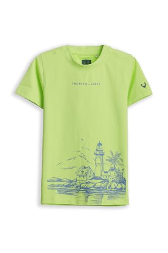 Boys Green Graphic Print Crew Neck T-Shirt