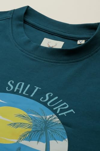 Boys Blue Graphic Print Crew Neck T-Shirt
