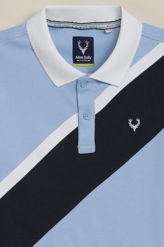 Boys Light Blue Patterned Polo Neck T-Shirt