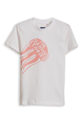 Boys White Graphic Print Crew Neck T-Shirt