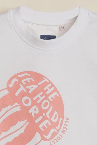 Boys White Graphic Print Crew Neck T-Shirt