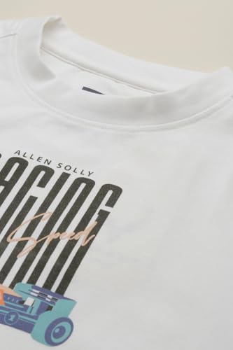 Boys White Graphic Print Crew Neck T-Shirt