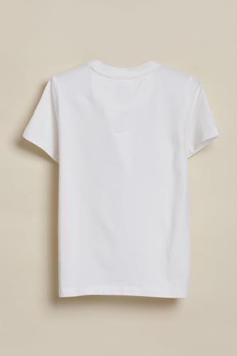 Boys White Graphic Print Crew Neck T-Shirt