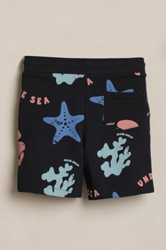 Boys Black Print Shorts
