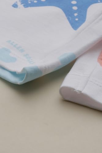 Boys White Print Shorts