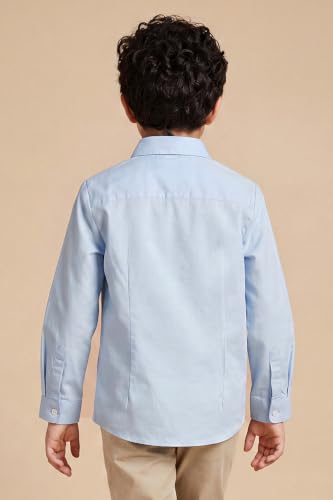 Allen Solly Boys Light Blue Solid Party Shirt