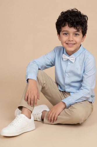 Allen Solly Boys Light Blue Solid Party Shirt