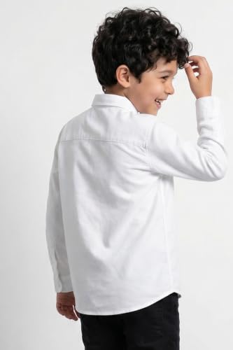 Allen Solly Boys White Solid Party Shirt