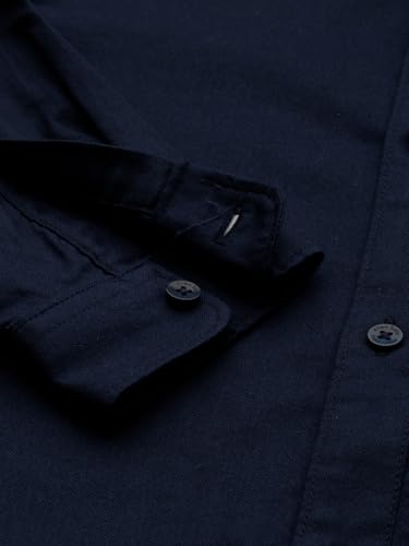 Boys Navy Solid Party Shirt
