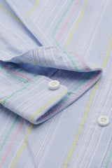 Boys Light Blue Stripe Casual Shirt