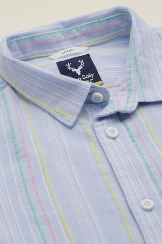 Boys Light Blue Stripe Casual Shirt