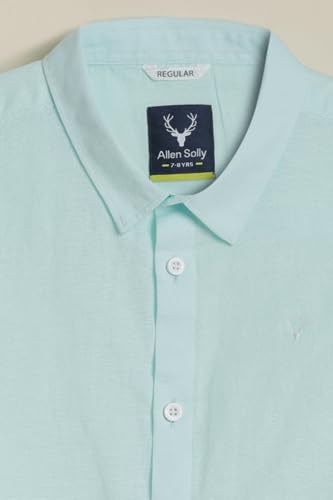 Boys Light Blue Textured Casual Shirt