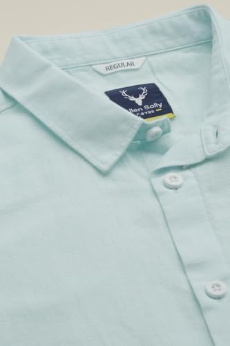 Boys Light Blue Textured Casual Shirt