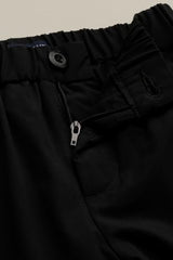 Boys Black Solid Trousers
