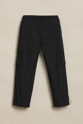 Boys Black Solid Trousers