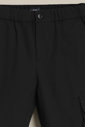 Boys Black Solid Trousers