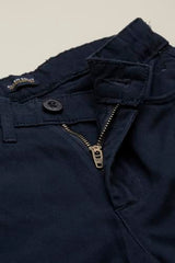 Boys Navy Solid Trousers